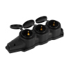 Колодка тройная с заземлением каучук 16А IP44 ЭРА KX-3e-B-IP44