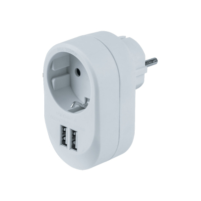 Переходник с USB 3,4А Navigator 61 454 NAD-USB01-1E-C-WH