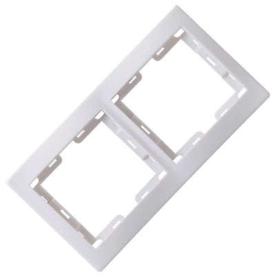 Рамка 2-ая РГ-2-КБ горизонтальная Белая КВАРТА ИЭК