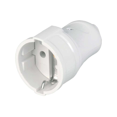 Розетка электрическая с заземлением белая 16А IP20 IPРПп10-01-Ст ИЭК ERP10-16-01-K01