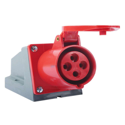 Розетка стационарная 3Р+РЕ ССИ-124 32А 380В IP44 MAGNUM ИЭК