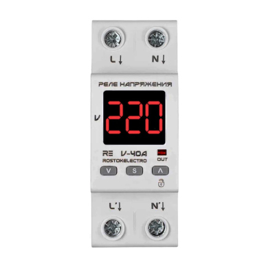 Реле напряжения Vp-40A 40А 0-400В ROSTOKELECTRO