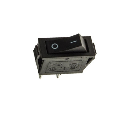 Выключатель черный ON-OFF KCD3-101-С3-B/2Р 250В 6А 2 контакта RUICHI
