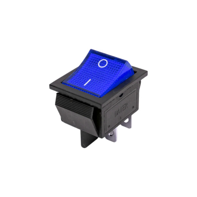 Выключатель с подсветкой синий ON-OFF 250В 16А 4 контакта REXANT 36-2331