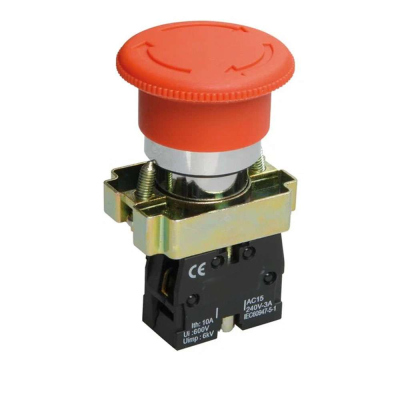 Кнопка красная с фиксацией LAY5-BS542 ИЭК BBG90-BS-K04