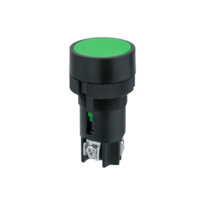 Кнопка зеленая SB-7 d22мм 1НО 1 НЗ ИЭК BBT40-SB7-K06