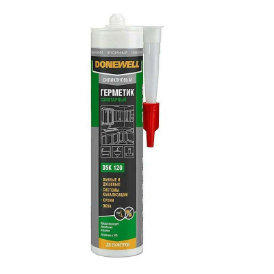 Герметик силикон санитарный ПРОЗРАЧНЫЙ DONEWELL 260мл DSK-120