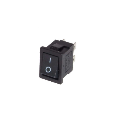 Выключатель чёрный ON-OFF KCD4-201-C3-В/4Р 250В 6А 4 контакта RUICHI RS-201-3C