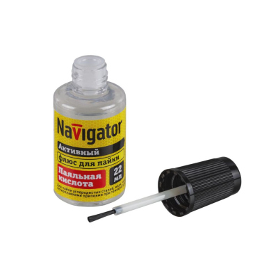 Паяльная кислота с кисточкой 22мл. Navigator 93 262 NEM-Fl01-F22