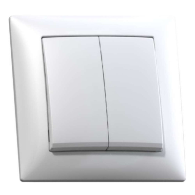 Выключатель 2-кл С5 10-379 с/у Белый Селена Кунцево-Электро