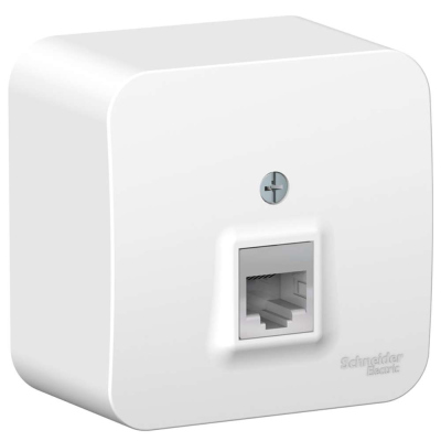 Розетка компьютерная 1-ая RJ45 о/у Белая Blanca BLNIA045001