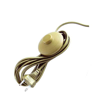 Шнур с ножным выключателем и вилкой цвет бронза ШУН01В 3,5м ШВВП2х0.75мм2 TDM SQ1305-0063