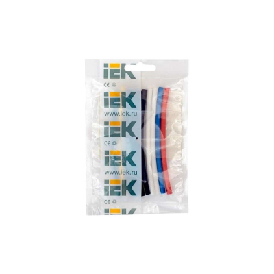 Набор разноцветных термоусаживаемых трубок ТУТ ТТУ2/1,4/2,6/3,8/4 20шт 8 см IEK UDRS-D2-D8-10-3