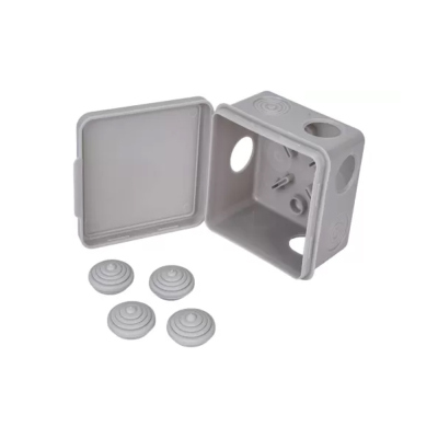 Коробка распаячная ОП 80х80х50мм крышка IP54 7 вводов TDM SQ1401-0512