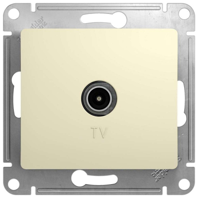 Розетка TV коннектор ПАПА Бежевая Glossa GSL000293