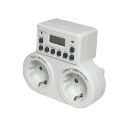 Розетка с таймером ТМ25 23236 нед 2-х роз3500W/16A Feron